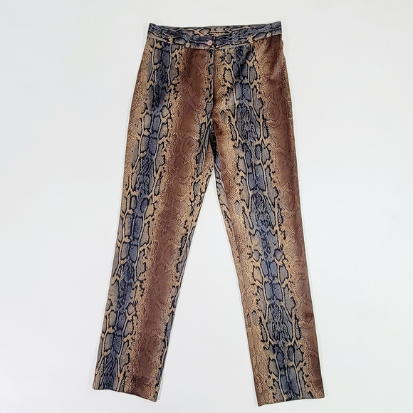 ISIS ♡ Sweet Vintage Los Angeles Snake Skin Print Spandex Stetchy Pants S - Picture 5 of 12